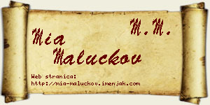 Mia Maluckov vizit kartica